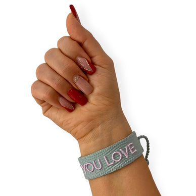 DO WHAT YOU LOVE - Bestickte Armbänder
