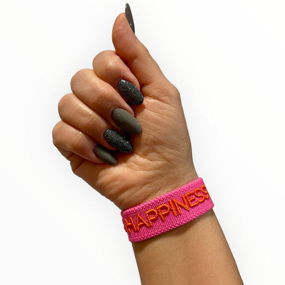 LOVE & HAPPINESS - Bestickte Armbänder