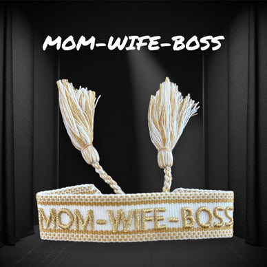 MOM - WIFE - BOSS - Bestickte Armbänder