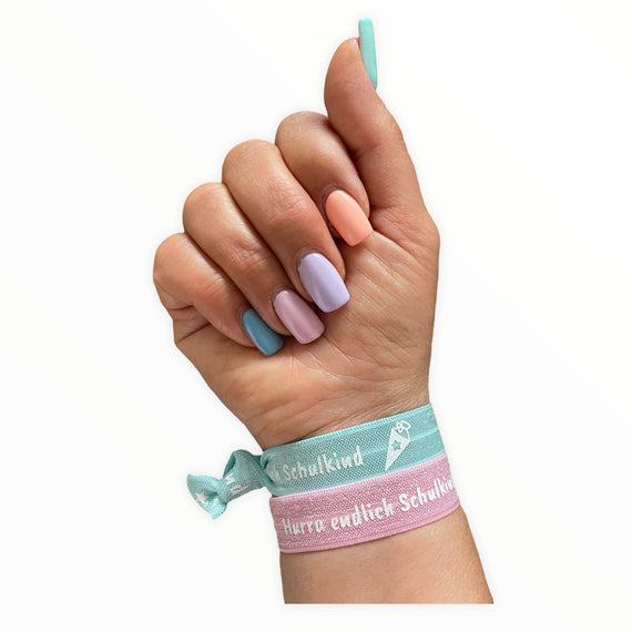 Hurra, endlich Schulkind - Elastische Armbänder