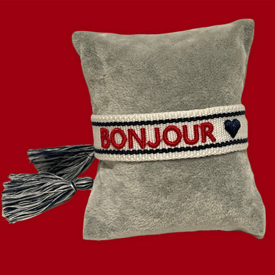 BONJOUR - Bestickte Armbänder