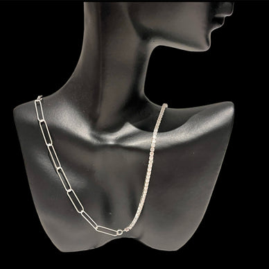 Shiny-Glieder-Halskette - 925 Silber