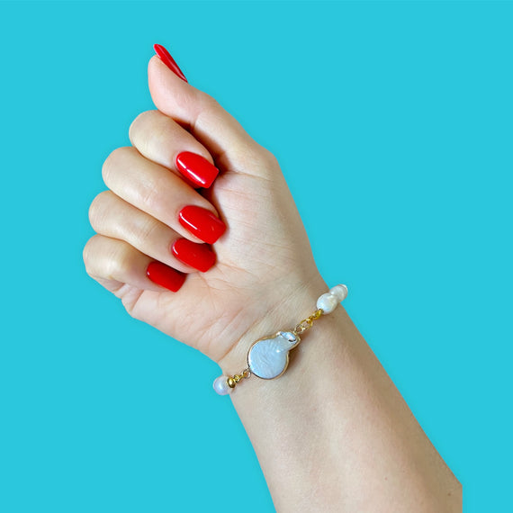 Asymmetrische Süsswasserperlen Armbänder